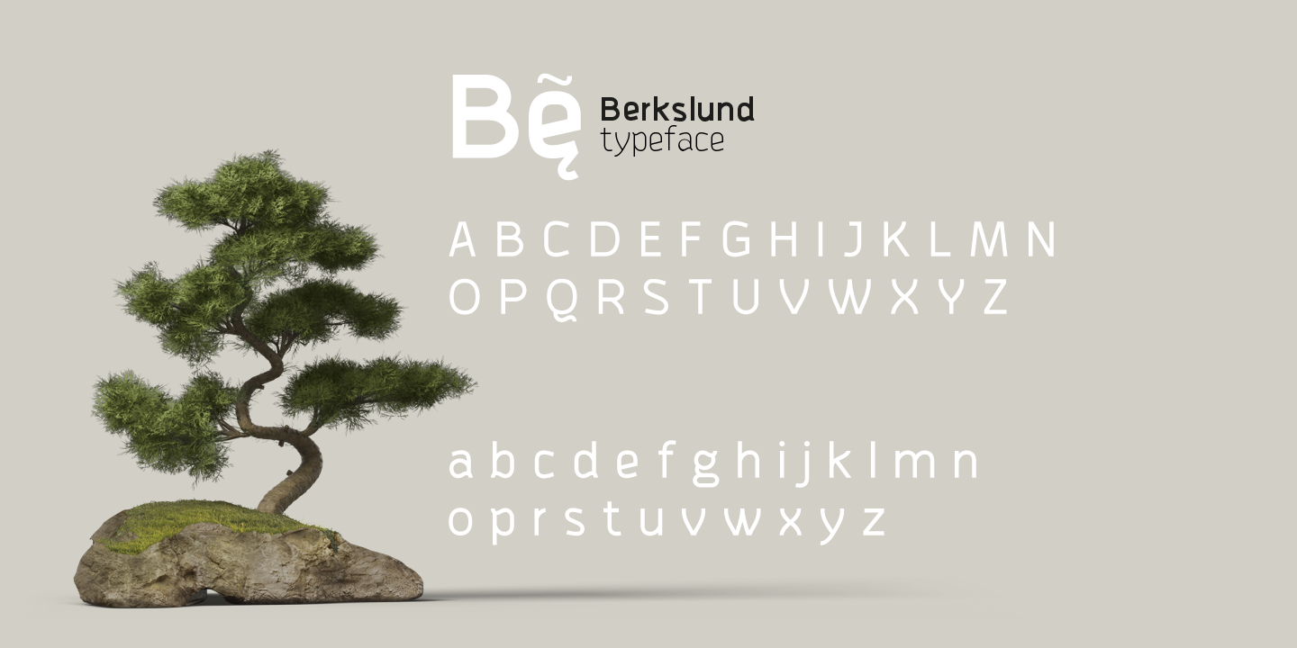 Beispiel einer Berkslund Bold-Schriftart